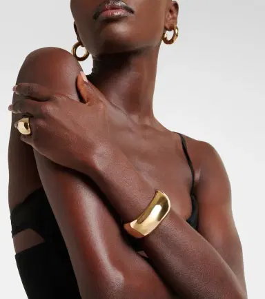 Jennifer Fisher Globe Small 10kt gold-plated cuff bracelet | Thumbnail 3