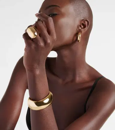 Jennifer Fisher Globe Small 10kt gold-plated cuff bracelet | Thumbnail 4