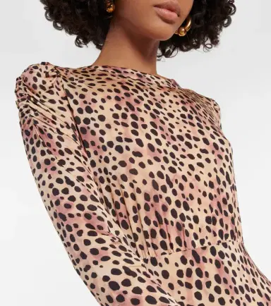 Rixo Cerise leopard-print midi dress | Thumbnail 2