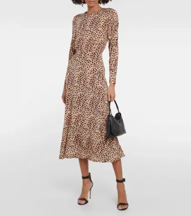 Rixo Cerise leopard-print midi dress | Thumbnail 4