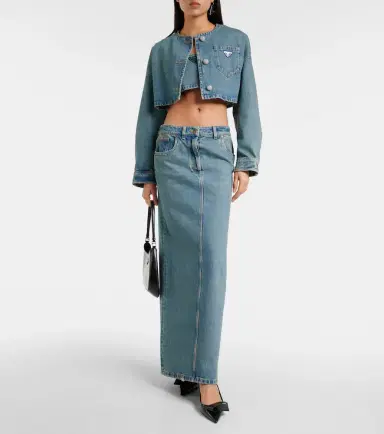 Prada Denim maxi skirt | Thumbnail 3
