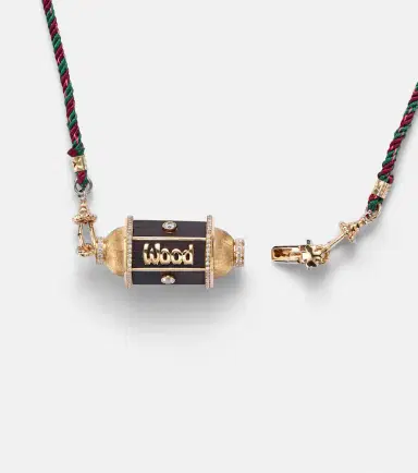 Marie Lichtenberg Knock on Wood 18kt gold locket necklace with diamonds and pearls | Thumbnail 2 Marie Lichtenberg Knock on Wood 18kt gold locket necklace with diamonds and pearls | Thumbnail 2