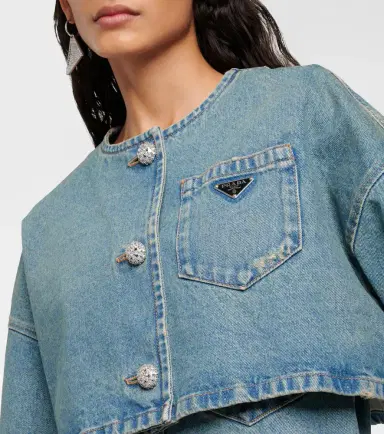 Prada Cropped denim jacket | Thumbnail 2