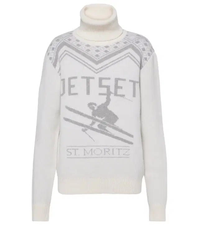 JETSET Wool intarsia turtleneck sweater