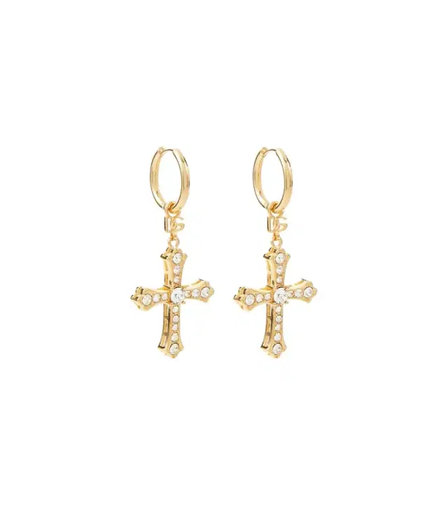 Dolce & Gabbana Crystal-embellished drop earrings