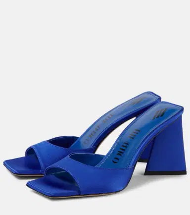 The Attico Mini Devon 85 satin mules | Thumbnail 3