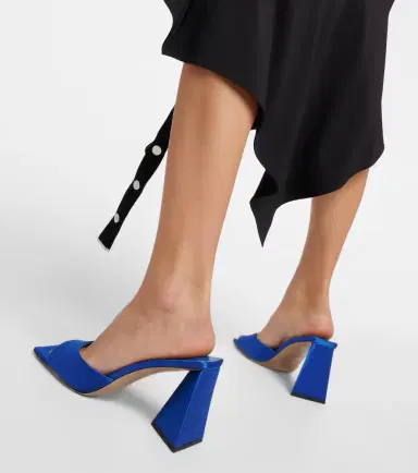 The Attico Mini Devon 85 satin mules | Thumbnail 6
