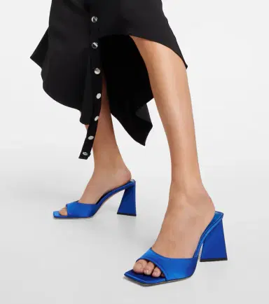 The Attico Mini Devon 85 satin mules | Thumbnail 7