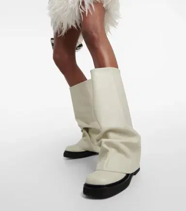The Attico Robin leather knee-high combat boots | Thumbnail 3