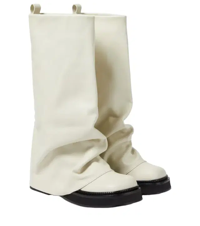 The Attico Robin leather knee-high combat boots