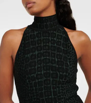 Alaïa Alaïa Croc-effect halterneck bodysuit | Thumbnail 3