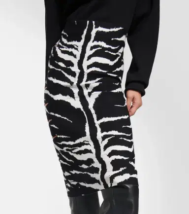 Alaïa Alaïa Zebra-printed high-rise midi skirt | Thumbnail 2