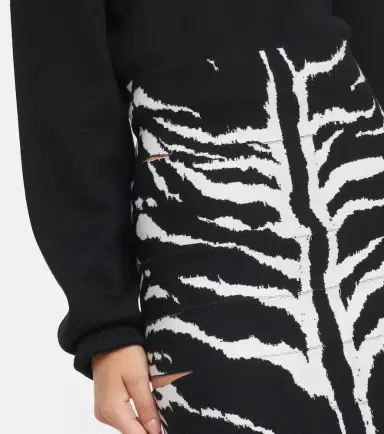 Alaïa Alaïa Zebra-printed high-rise midi skirt | Thumbnail 6