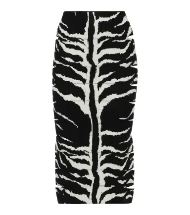 Alaïa Alaïa Zebra-printed high-rise midi skirt | Thumbnail 1