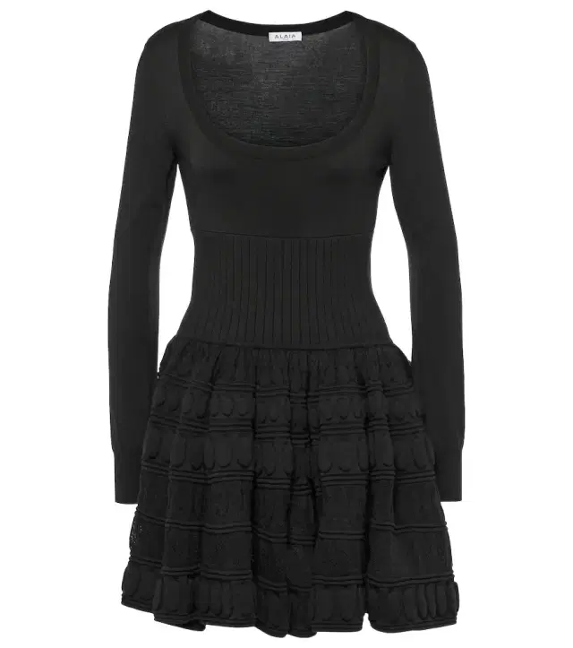 Alaia Alaïa Crinoline wool-blend minidress