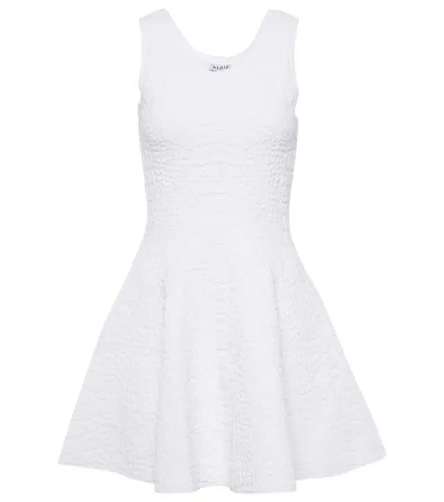 Alaia Alaïa Croc-effect knitted minidress