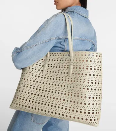 Alaïa Alaïa Mina 44 Vienne Wave leather tote bag | Thumbnail 5