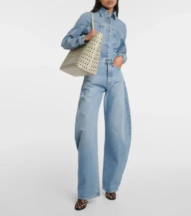 Alaïa Alaïa Mina 44 Vienne Wave leather tote bag | Thumbnail 6