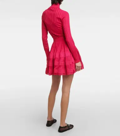 Alaia Alaïa Crinoline cropped mockneck cardigan | Thumbnail 4