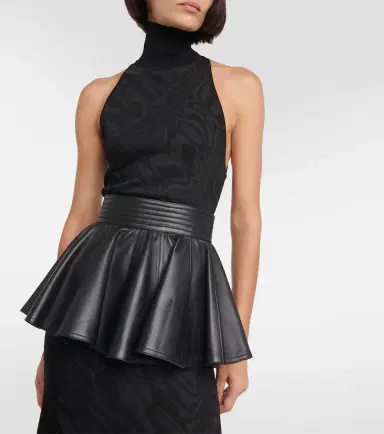 Alaia Alaïa Peplum leather belt | Thumbnail 3