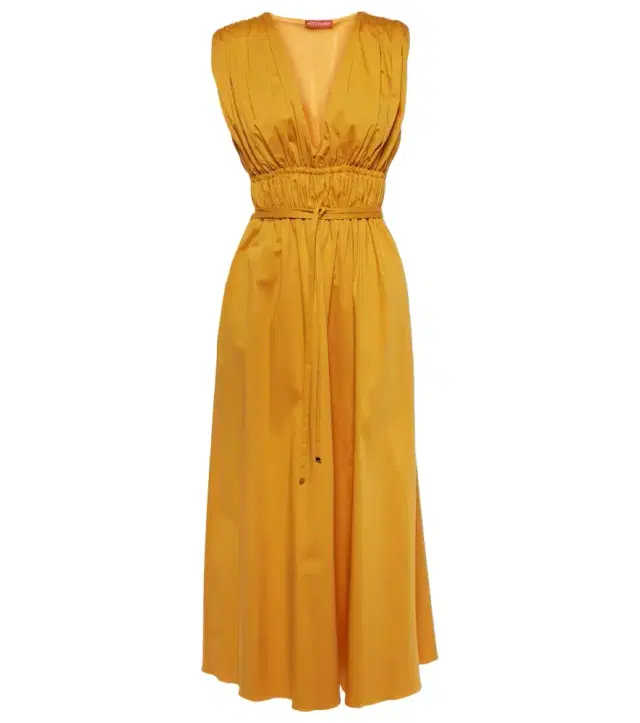 Altuzarra Fiona ruched cotton-blend midi dress