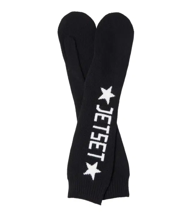 JETSET Logo virgin wool mittens