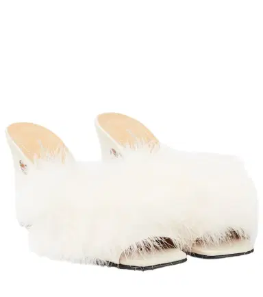 Maison Margiela Feather-embellished mules | Thumbnail 1 Maison Margiela Feather-embellished mules | Thumbnail 1