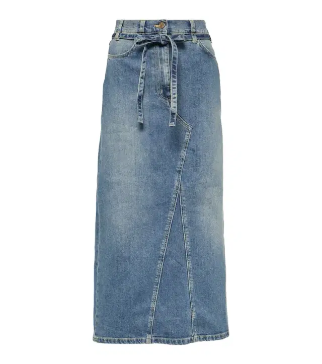 Altuzarra High-rise denim midi skirt