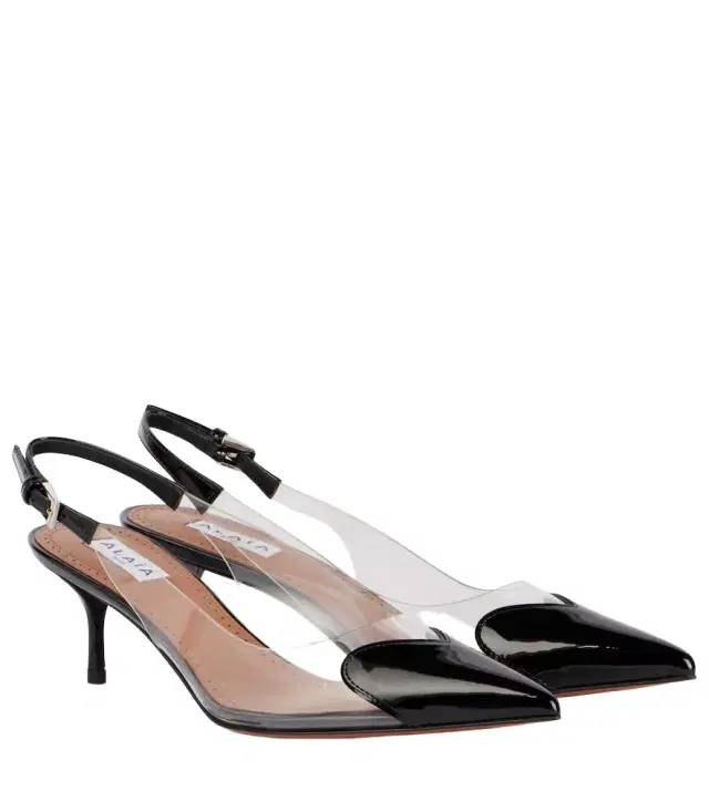 Alaia Alaïa Caur leather-trimmed PVC pumps
