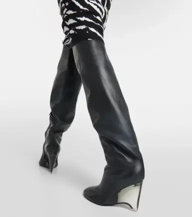 Alaïa Alaïa Leather knee-high boots | Thumbnail 2 Alaïa Alaïa Leather knee-high boots | Thumbnail 2