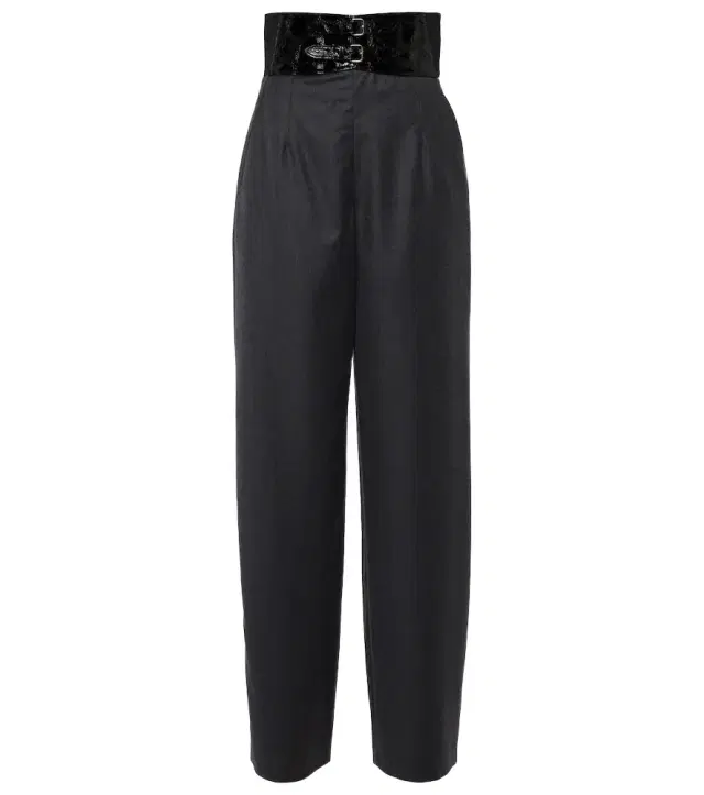 Alaïa High-rise virgin wool straight pants