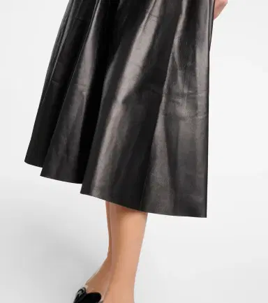 Alaïa Alaïa Belted leather midi dress | Thumbnail 4