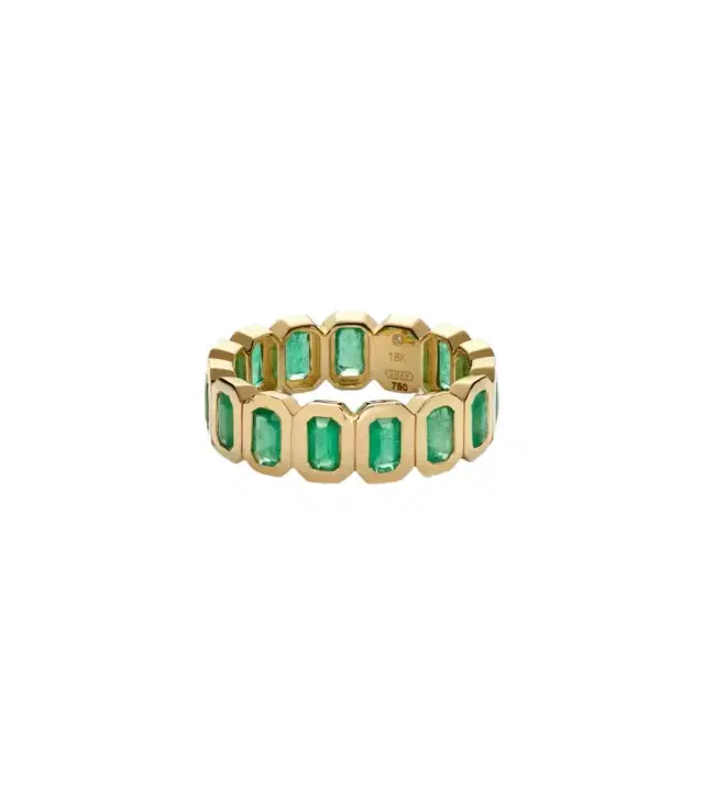 Shay Jewelry 18kt gold ring with emeralds
