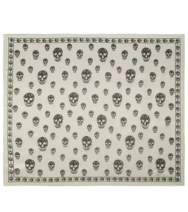 McQueen Skull silk scarf