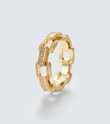 SHAY JEWELRY Deco Link 18kt gold ring with diamonds | Thumbnail 2 SHAY JEWELRY Deco Link 18kt gold ring with diamonds | Thumbnail 2