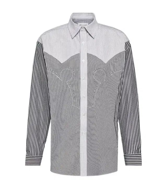 Maison Margiela Striped cotton-blend shirt