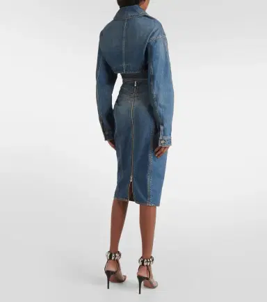 Alaïa Alaïa Denim pencil skirt | Thumbnail 4