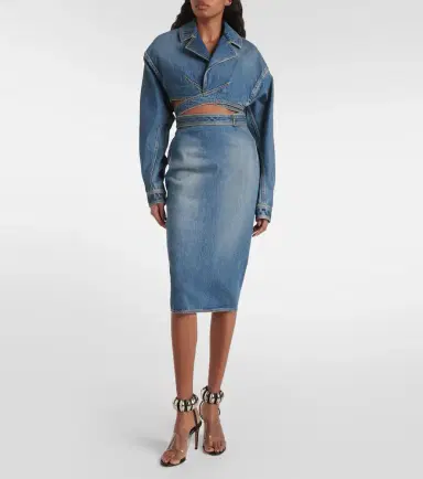 Alaïa Alaïa Denim pencil skirt | Thumbnail 6