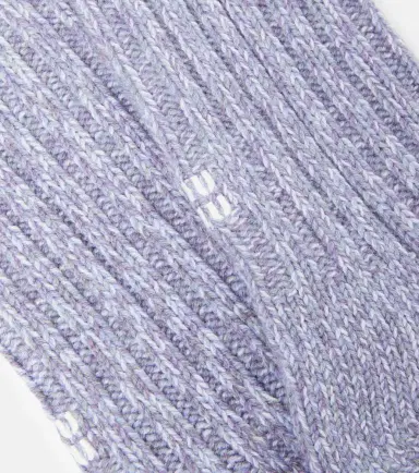 Miu Miu Logo cashmere and wool socks | Thumbnail 2