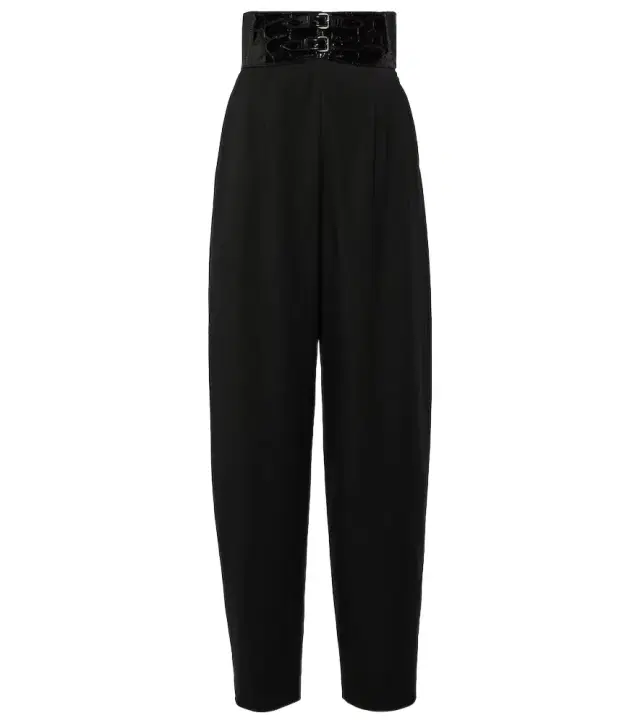 Alaia Alaïa High-rise wool wide-leg pants