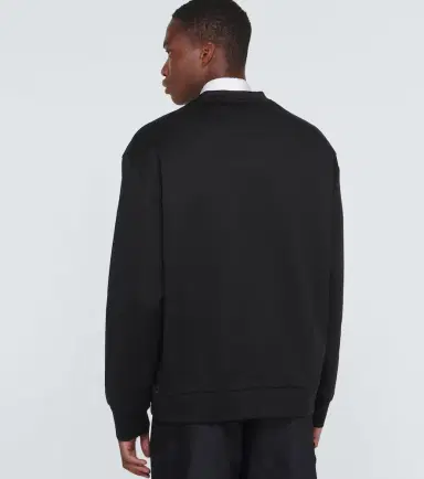 Prada Logo cotton-blend sweatshirt | Thumbnail 5