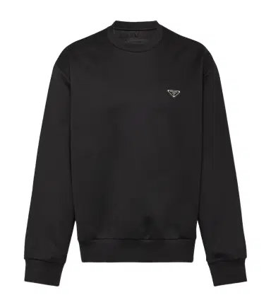 Prada Logo cotton-blend sweatshirt | Thumbnail 1