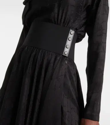 Alaïa Alaïa Tie-neck silk-blend midi dress | Thumbnail 5 Alaïa Alaïa Tie-neck silk-blend midi dress | Thumbnail 5