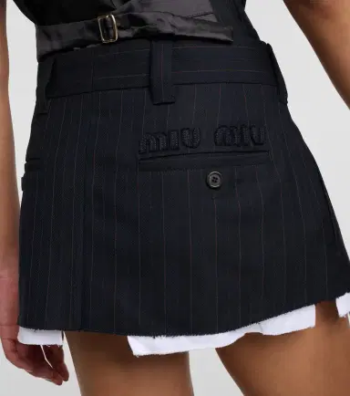 Miu Miu Pinstripe wool miniskirt | Thumbnail 5 Miu Miu Pinstripe wool miniskirt | Thumbnail 5