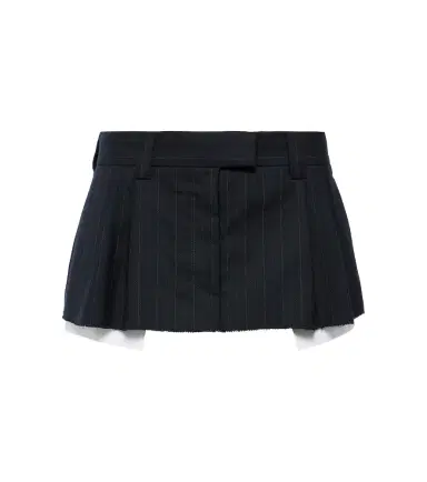Miu Miu Pinstripe wool miniskirt | Thumbnail 1 Miu Miu Pinstripe wool miniskirt | Thumbnail 1