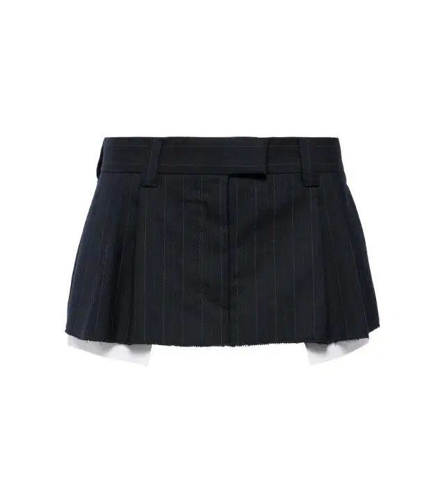 Pinstripe wool miniskirt