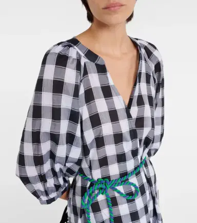 Eres Chess printed cotton midi dress | Thumbnail 2