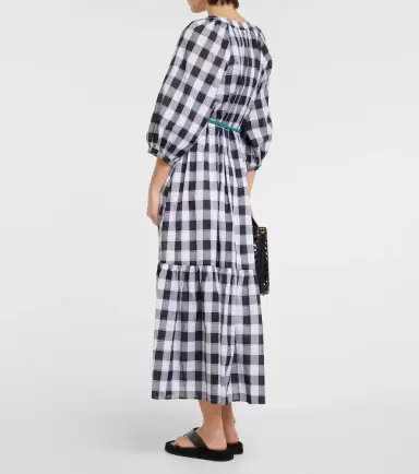Eres Chess printed cotton midi dress | Thumbnail 3