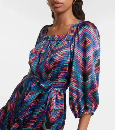 Eres Nightclub printed satin minidress | Thumbnail 4