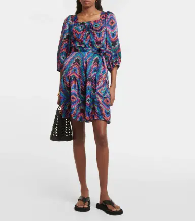 Eres Nightclub printed satin minidress | Thumbnail 5